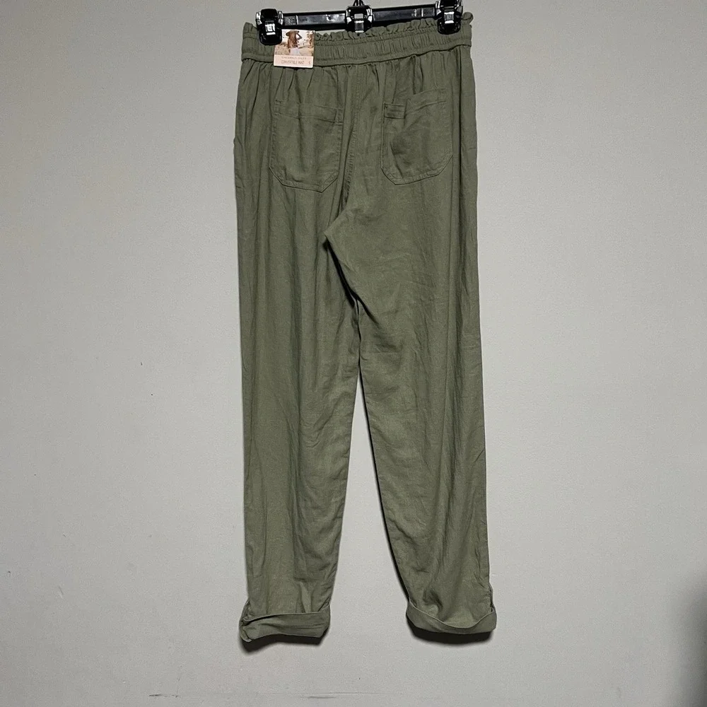 Sincerely Jules Women's Small Boho Convertible Pant Elastic Ruffle Waist NWT - Picture 5 of 7